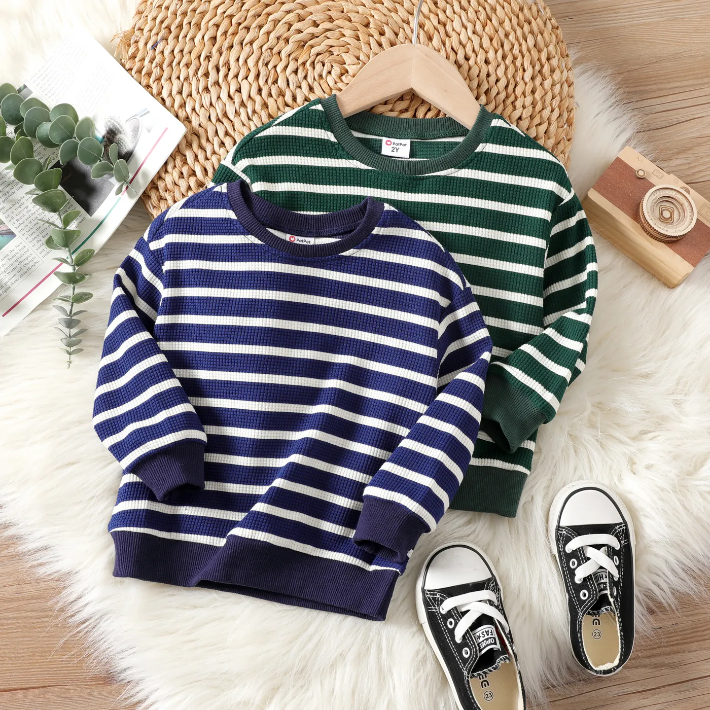 Toddler Girl/Boy Casual Stripe Sweatshirt