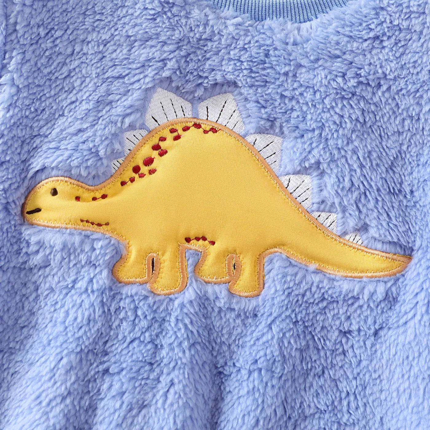  2PCS Toddler Boy Childlike Dinosaur Set  Blue image 4