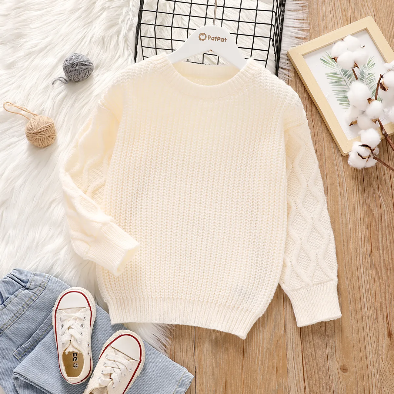 Toddler/Kid Girl Textured Sweater big image 1