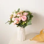 Mix and Match Combinations Available: Carnation, Peony, and Eucalyptus Artificial Flower Bouquets for Home and Party Decor  image 6