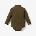 Baby Boy/Girl 95% Cotton Ribbed Turtleneck Long-sleeve Romper  image 2