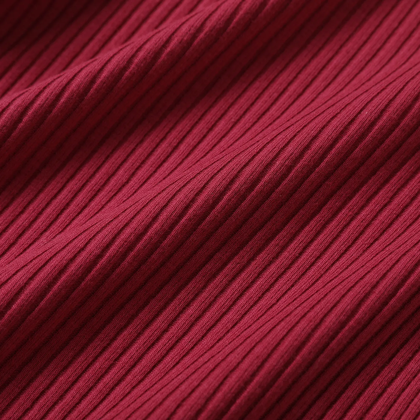 Baby Boy/Girl 95% Cotton Ribbed Turtleneck Long-sleeve Romper Burgundy image 5