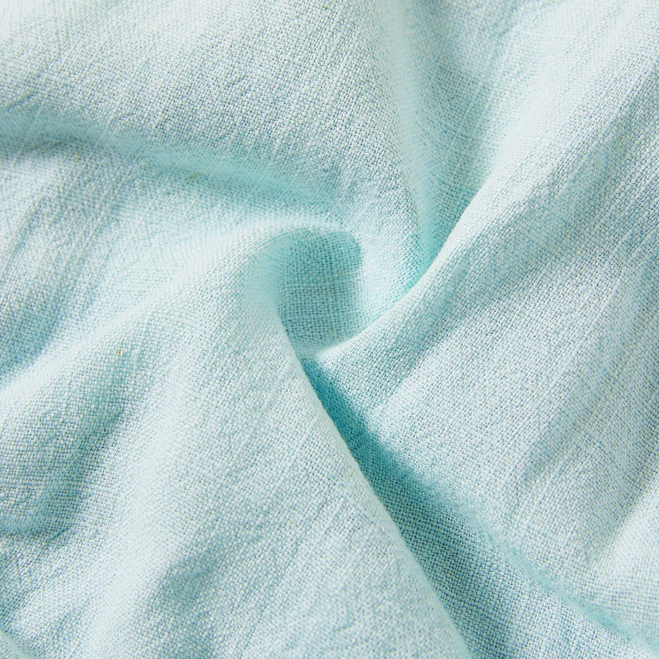 100% Cotton Solid Sleeveless Baby Romper Light Blue big image 1