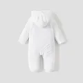 Bear Design Fleece Hooded Footed/footie Long-sleeve Baby Jumpsuit  image 2