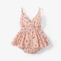 100% Cotton Floral Print Daisy Baby Sling Romper Dress  image 2