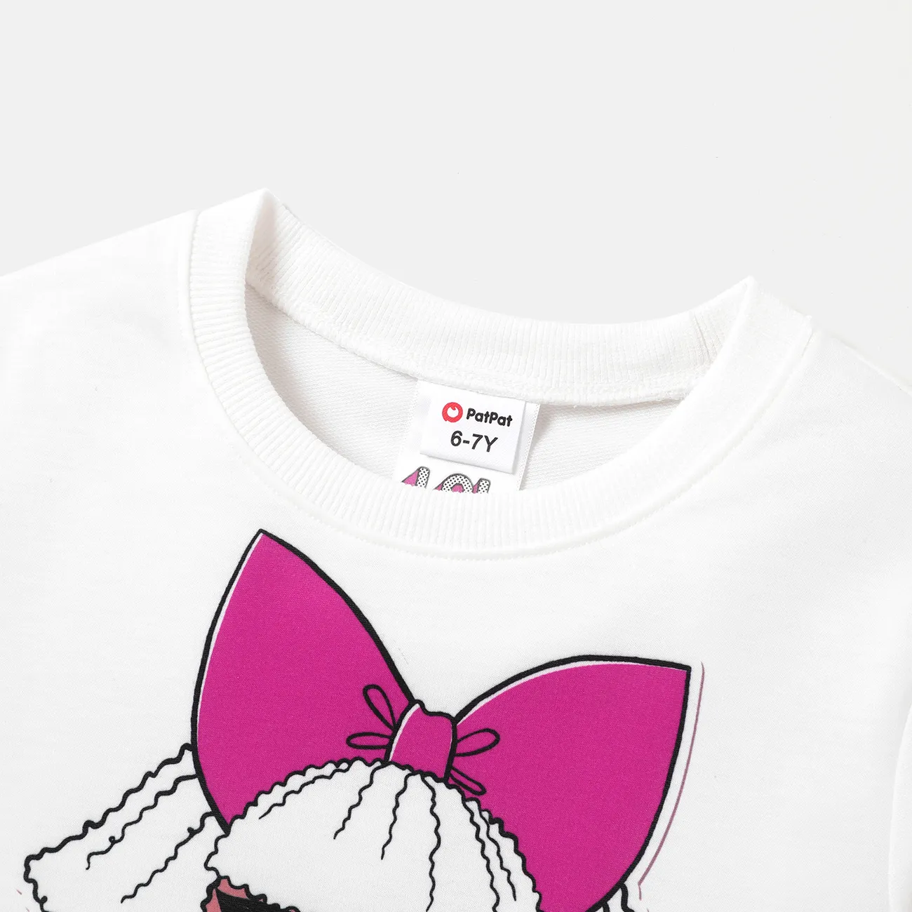 L.O.L. SURPRISE! Toddler/Kid Girl 2pcs Character Print Long-sleeve Top and Tutu Skirt Set White big image 1