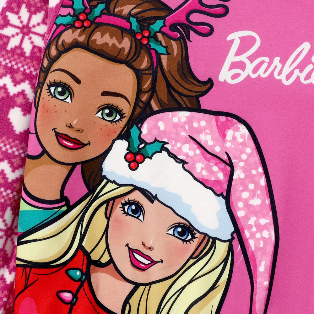 Barbie Kid Girl Christmas Character Print Long-sleeve Sweatshirt  big image 2