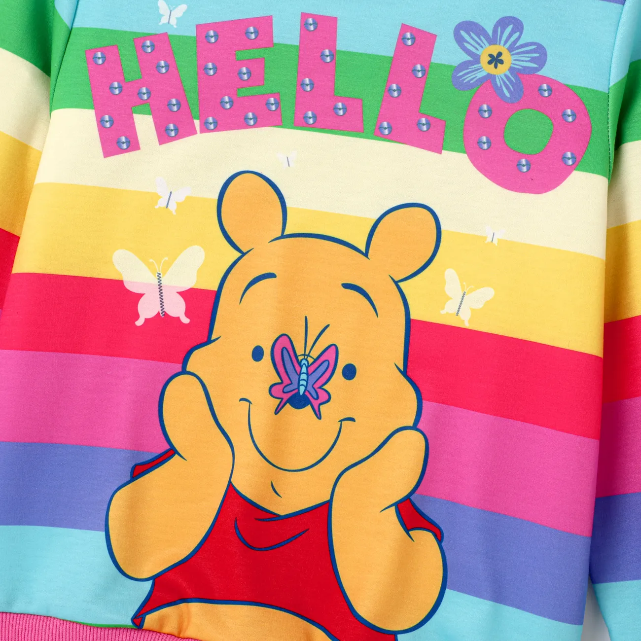 Disney Winnie the Pooh Kid Girl Character Print Long-sleeve Sweatshirt Multi-color big image 1