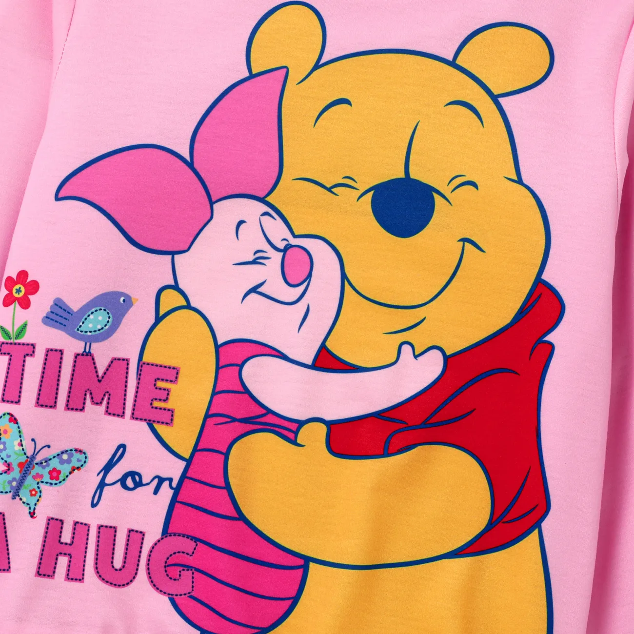 Disney Winnie the Pooh هوديس 4 - 14 سنة حريمي شخصيات زهري big image 1