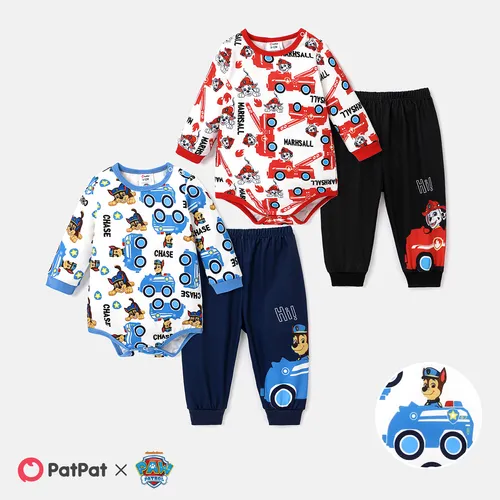 PAW Patrol Baby Boy Character Print Long-sleeve Bodysuit and Pants Set