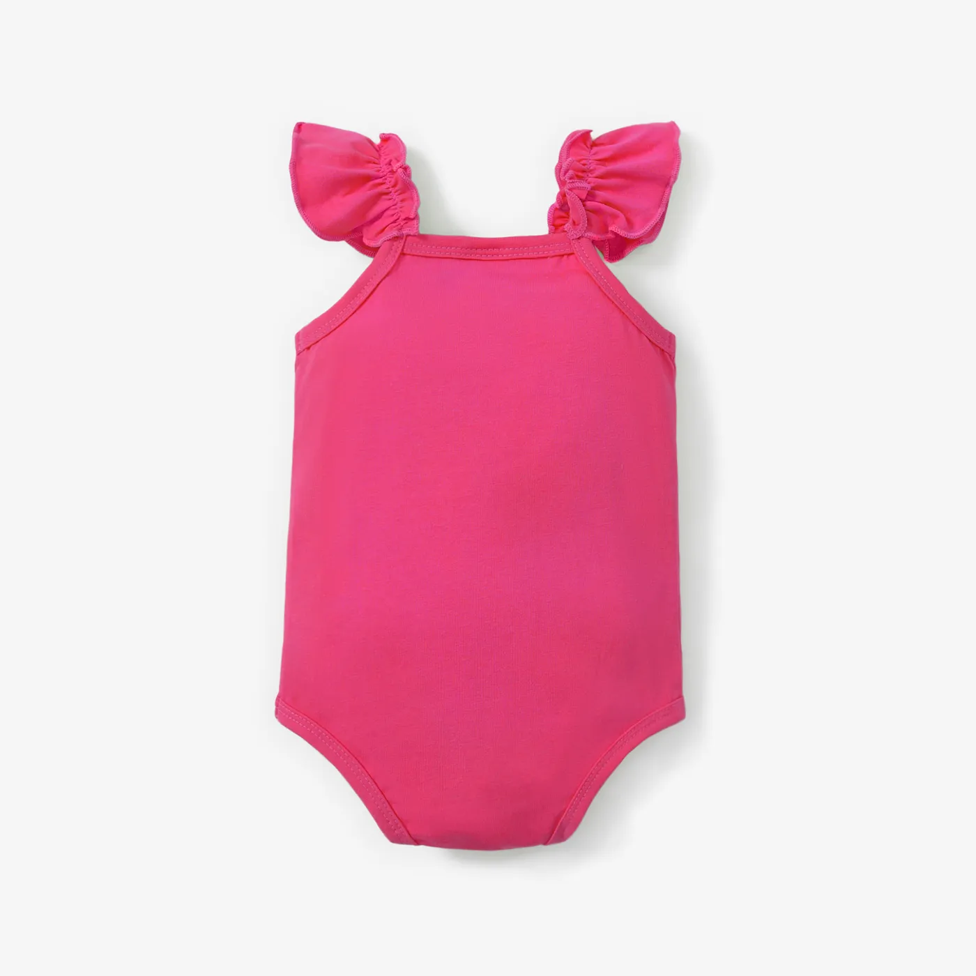 Bebé Menina Extremidades franzidas Infantil Manga cava Macacão curto  image 2