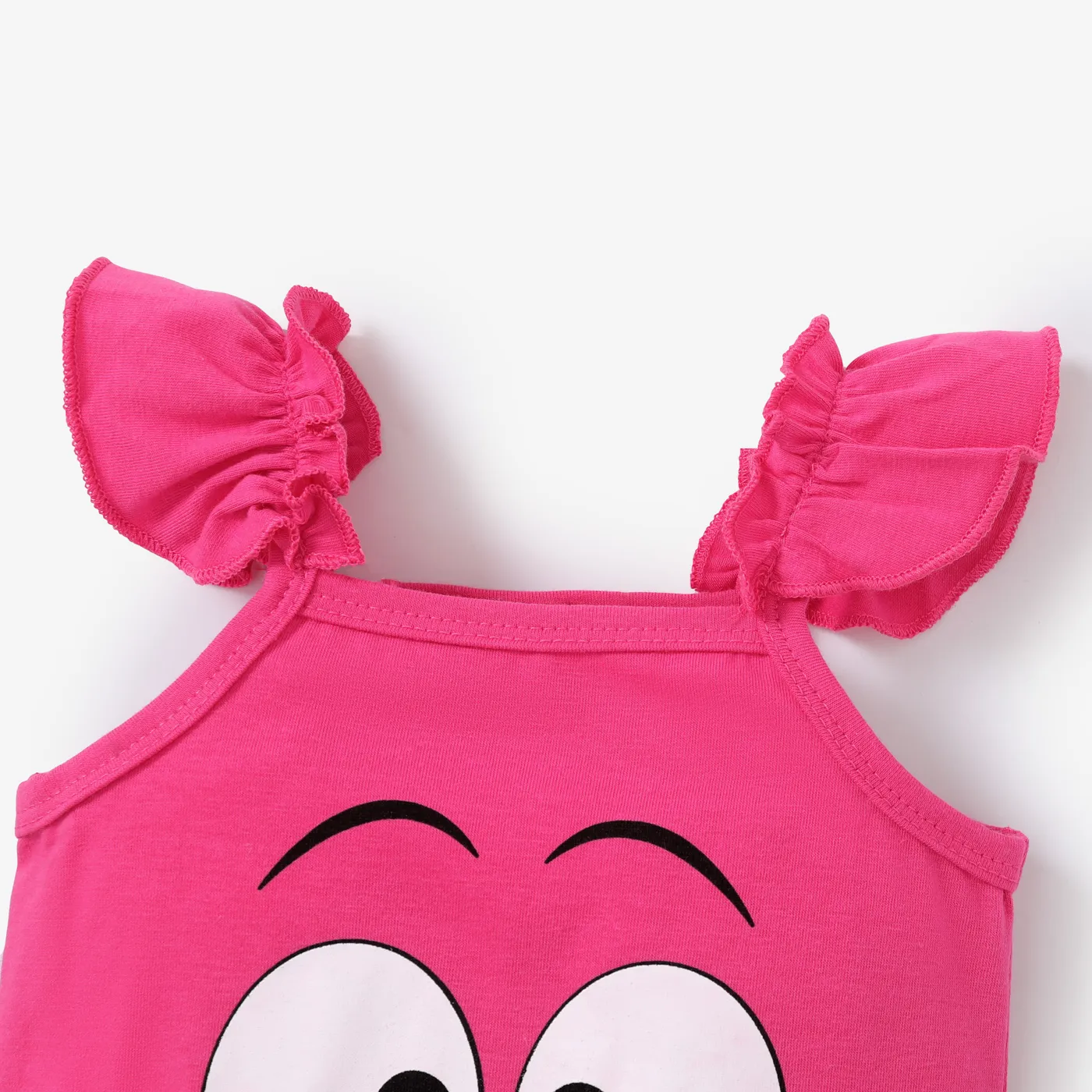Bebé Menina Extremidades franzidas Infantil Manga cava Macacão curto  image 3
