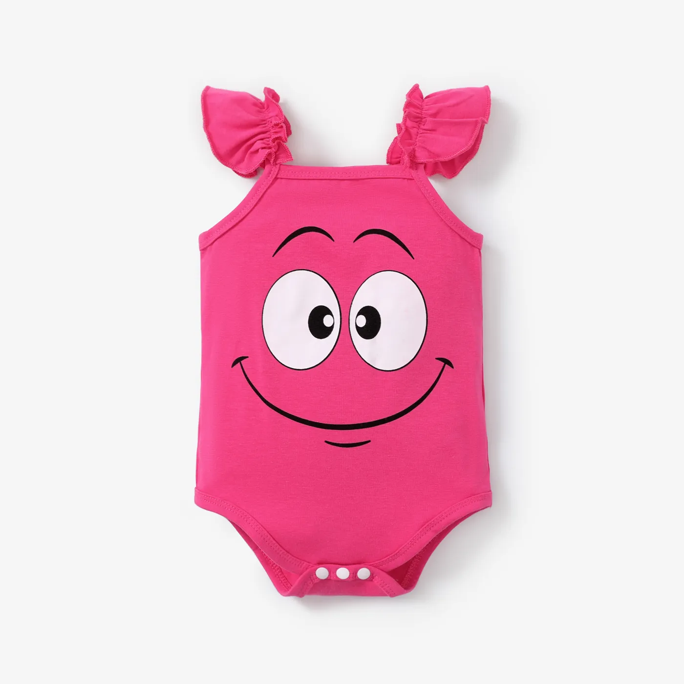 Bebé Menina Extremidades franzidas Infantil Manga cava Macacão curto  big image 1