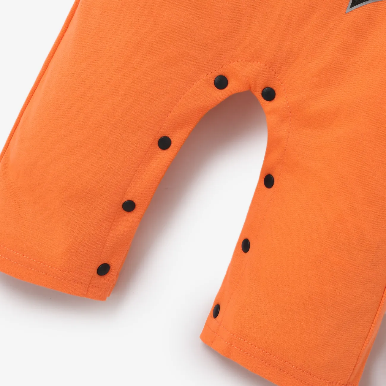 Bébé Garçon Couture de tissus Décontracté Manches longues Combinaisons Orange big image 1