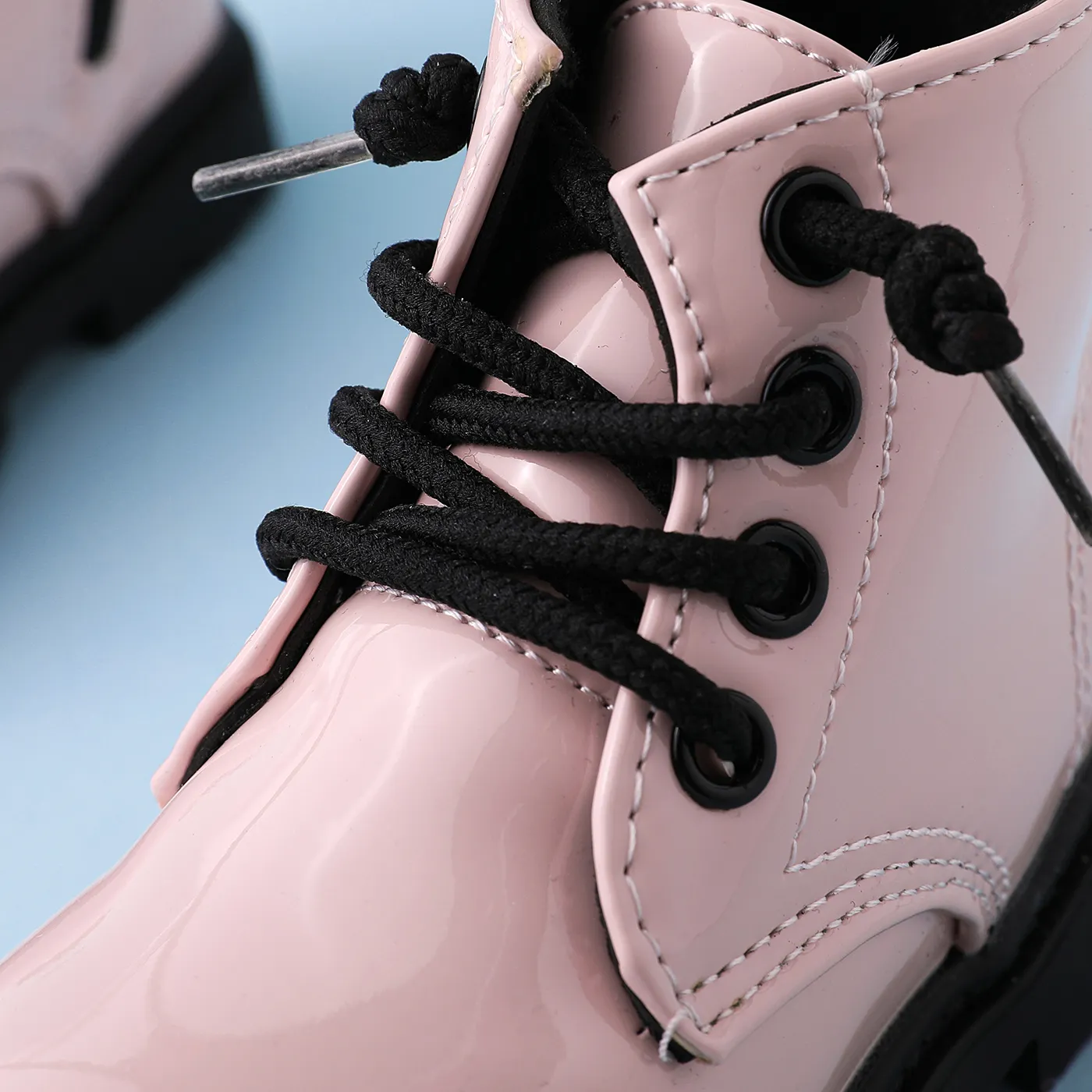 Toddler / Kid Side Zipper Lace Up Front Pink Boots(2 versions shipped randomly)  big image 9