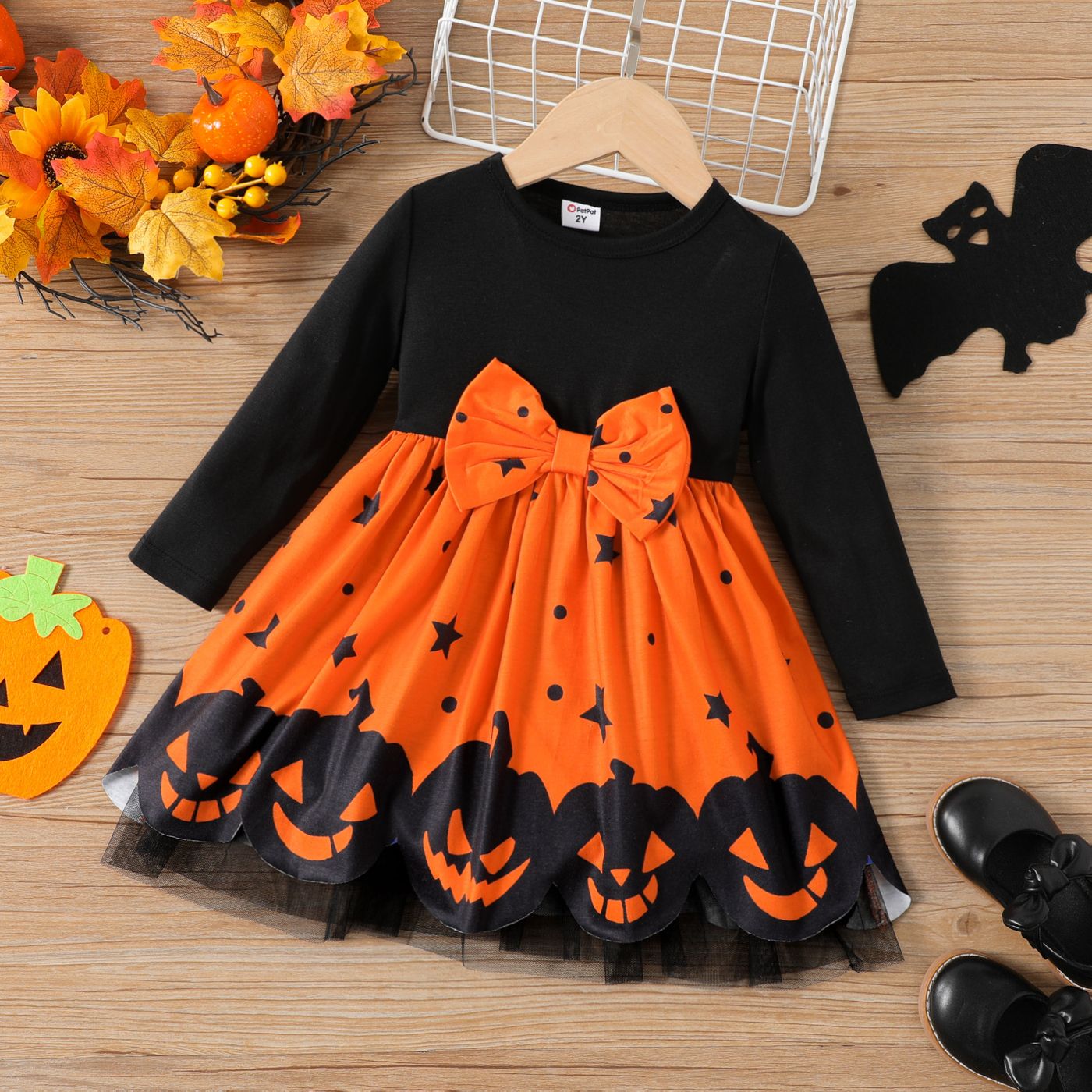 

Toddler Girl Halloween Multi-layered Dress