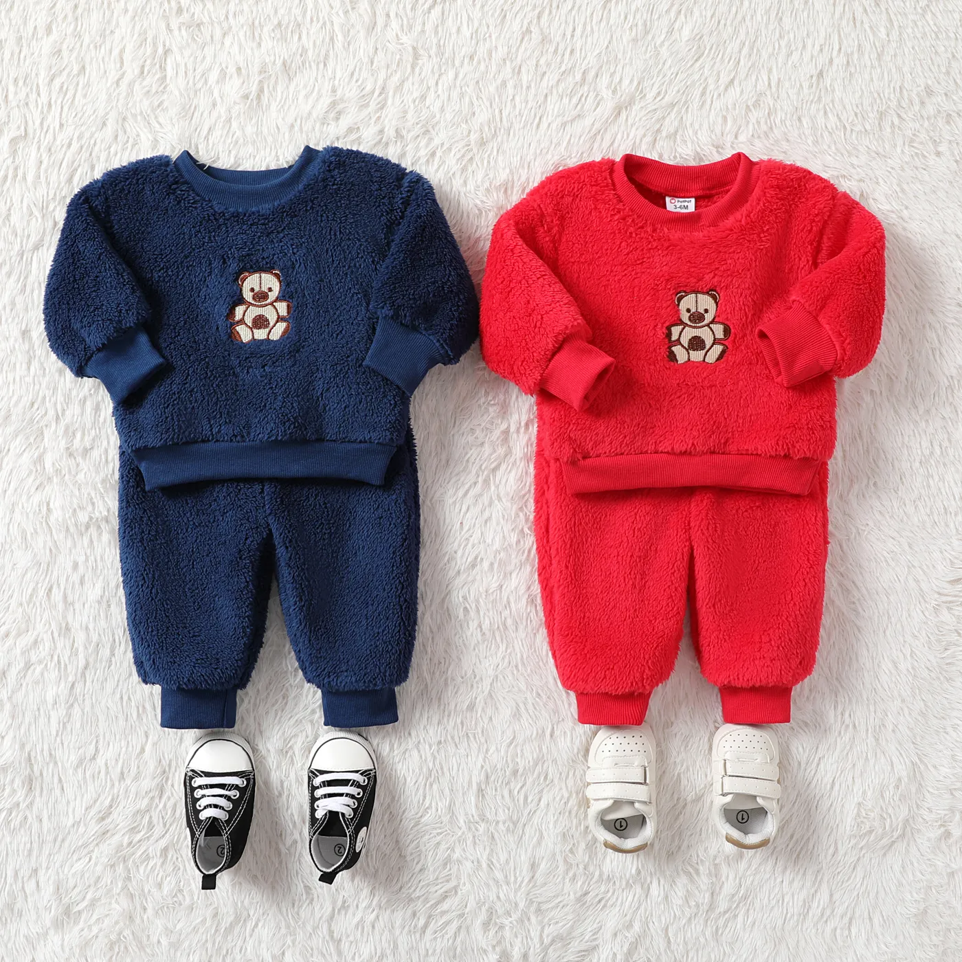  2pcs Baby/Toddler Girl/Boy Bear Animal Pattern Set  image 2