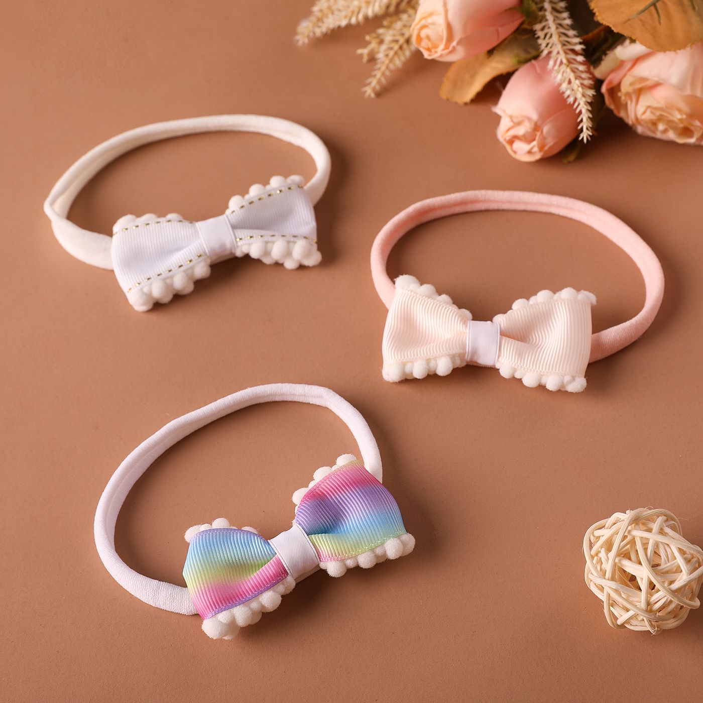 3-pack Toddler/baby Sweet And Cute Seamless Small Headband