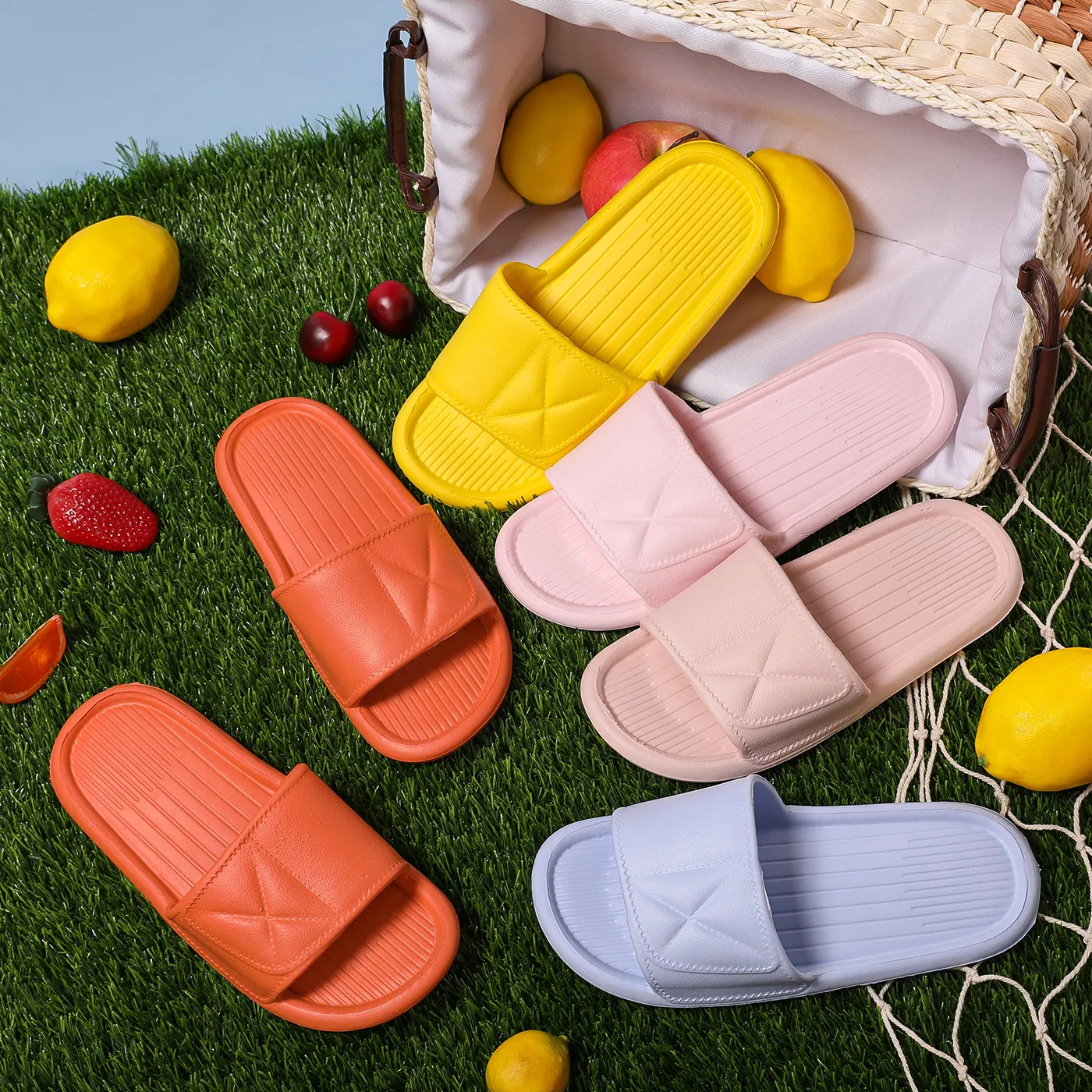 Summer Non-slip Thick Soft Sole Home Bathroom Slippers Women House Platform Flip Flops Outdoor Open Toe Beach Slides Sandal  big image 7