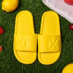 Summer Non-slip Thick Soft Sole Home Bathroom Slippers Women House Platform Flip Flops Outdoor Open Toe Beach Slides Sandal Yellow