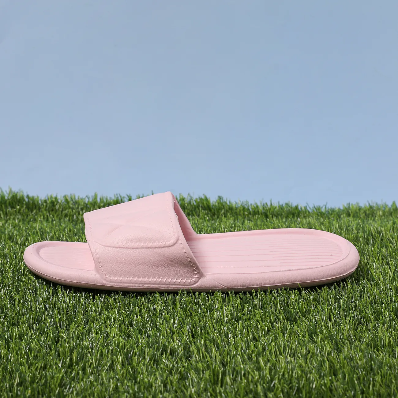 Summer Non-slip Thick Soft Sole Home Bathroom Slippers Women House Platform Flip Flops Outdoor Open Toe Beach Slides Sandal Pink big image 1