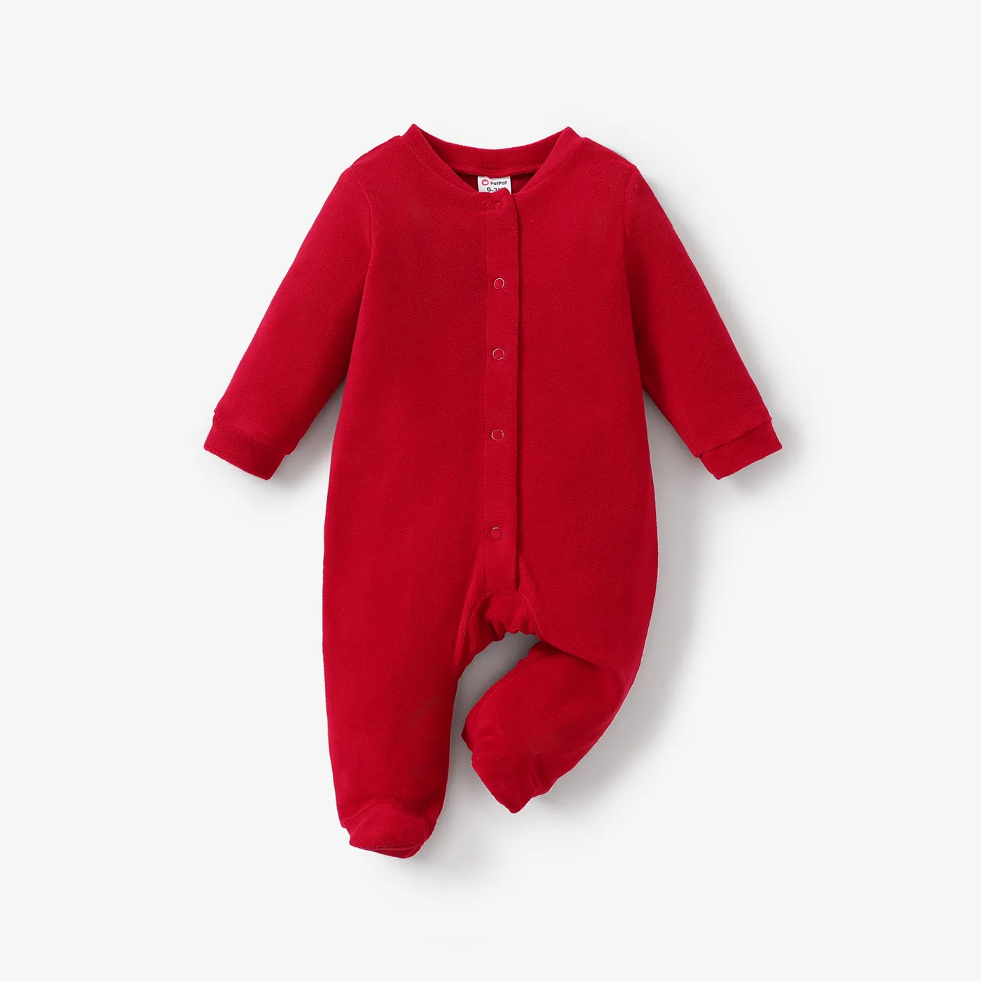Baby Girl/Boy Childlike Animal Jumpsuit Burgundy big image 1