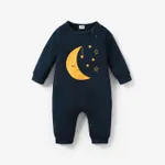 Baby Jungen Knöpfe Lässig Langärmelig Baby-Overalls dunkelblau