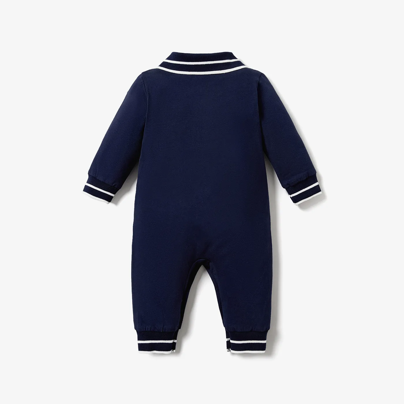 Baby Boy 95% Cotton Polo Neck Long-sleeve Gentleman Bow Tie Jumpsuit  image 2