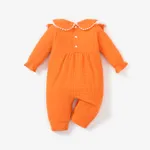 Baby Girl Halloween Long Sleeve Jumpsuit with Ruffle Edge  image 2