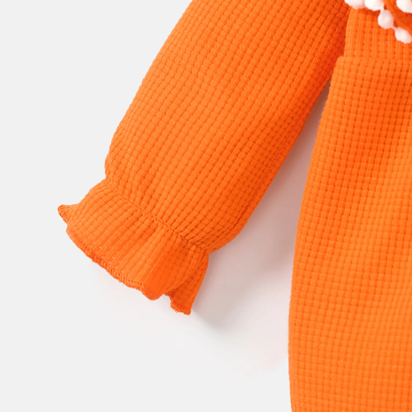 Baby Girl Halloween Long Sleeve Jumpsuit with Ruffle Edge  image 4
