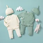 2pcs Baby Girl/Boy Casual Solid Color Set   image 2