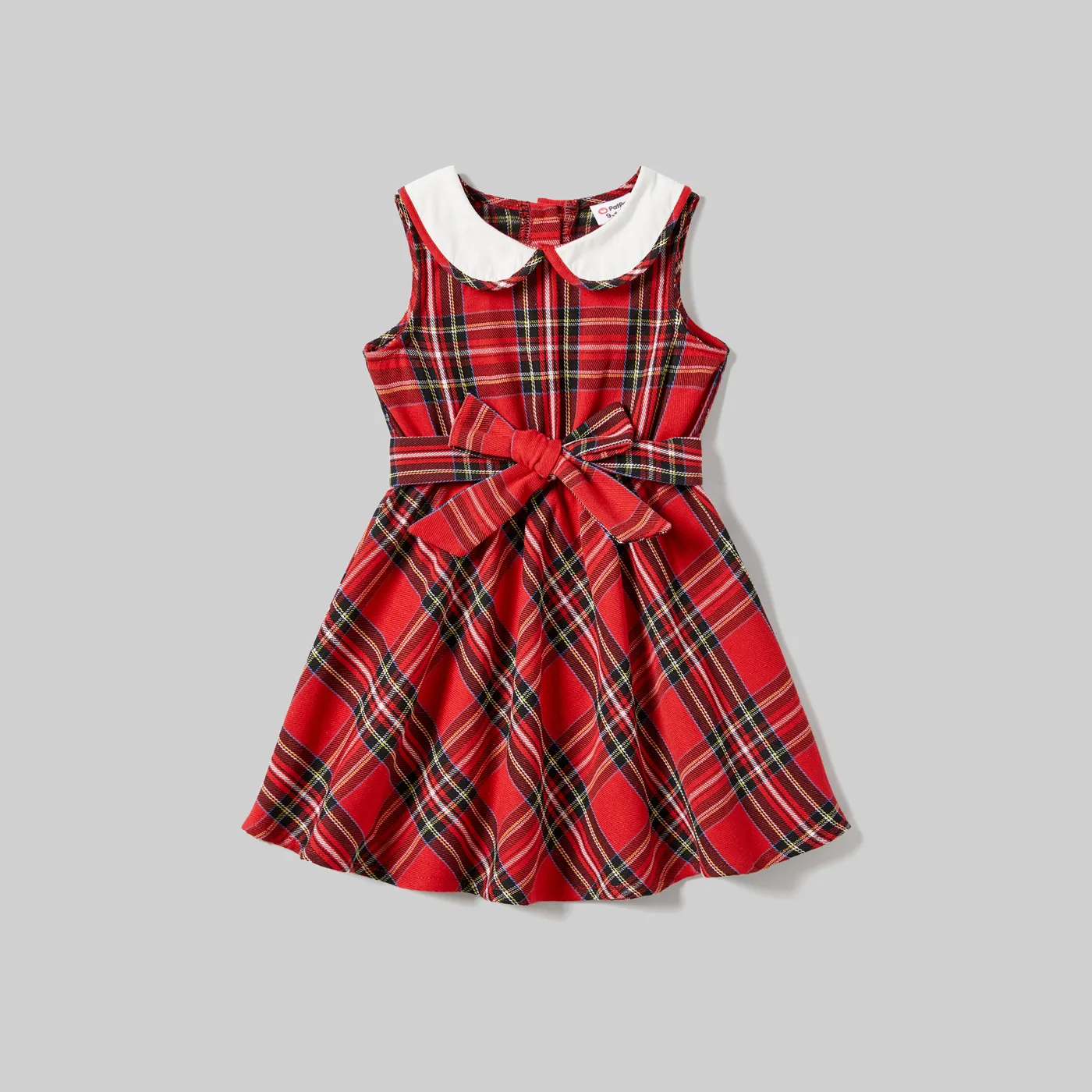 

Christmas Family Matching Plaid Tops and Sleeveless Belted Dresses Sets