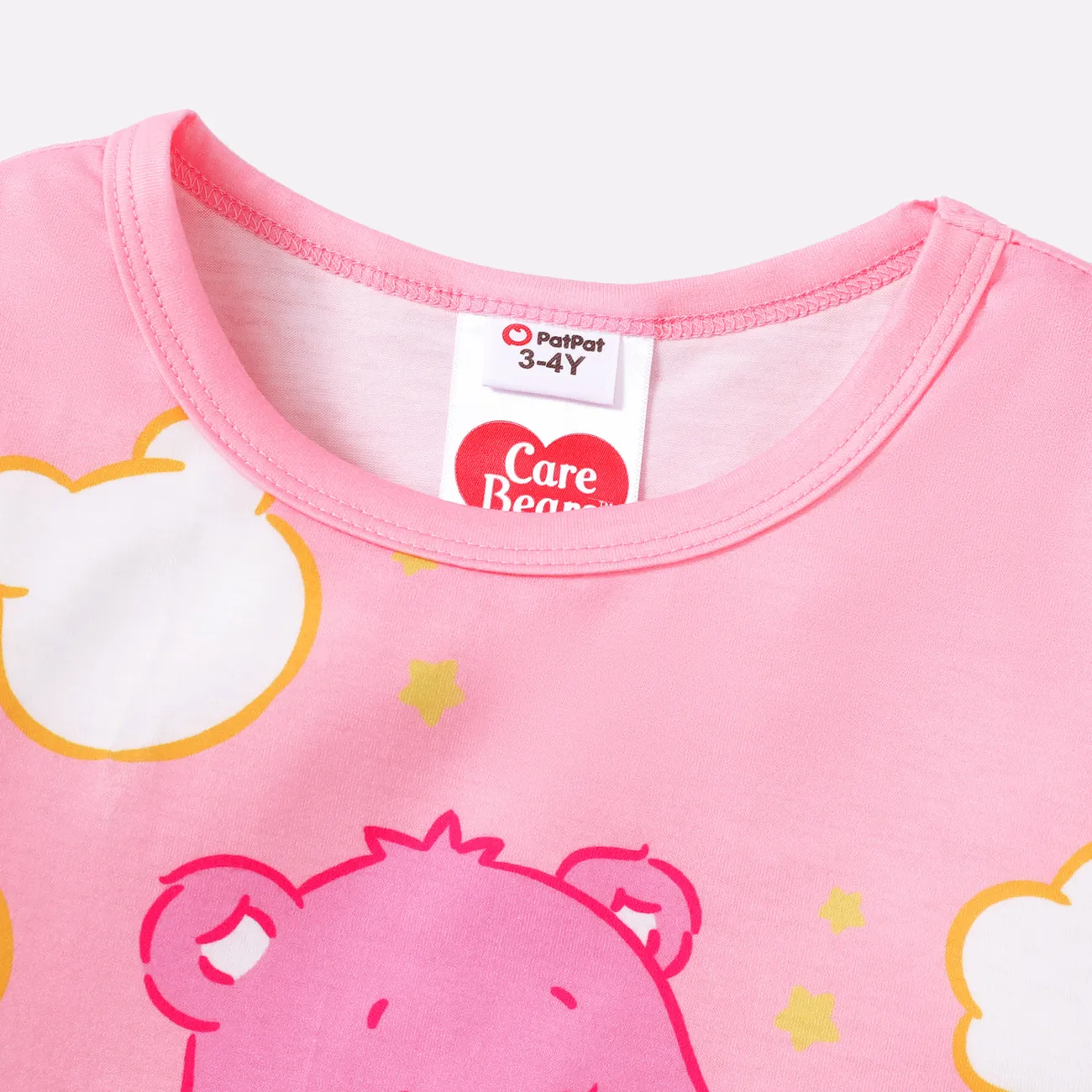 Glücksbärchis Kleinkinder Unisex Kindlich Bär Langärmelig T-Shirts rosa big image 1