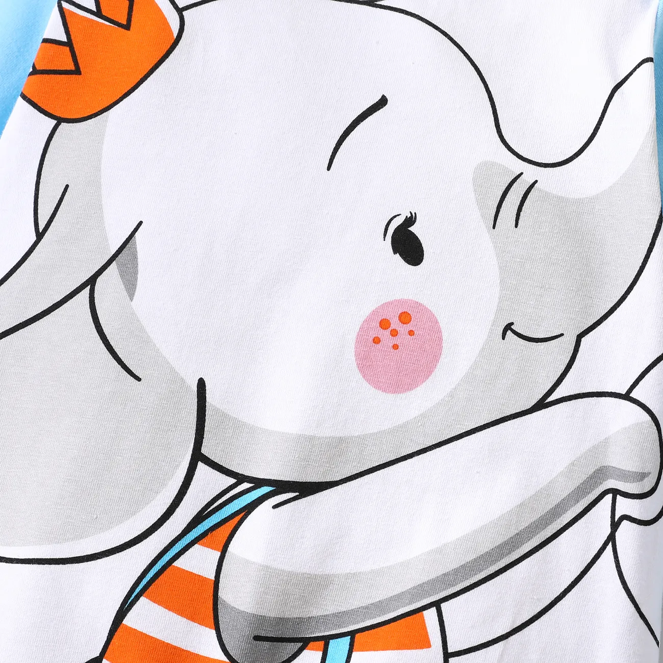 Baby Unisex Elefant Kindlich Langärmelig Baby-Overalls hellblau big image 1