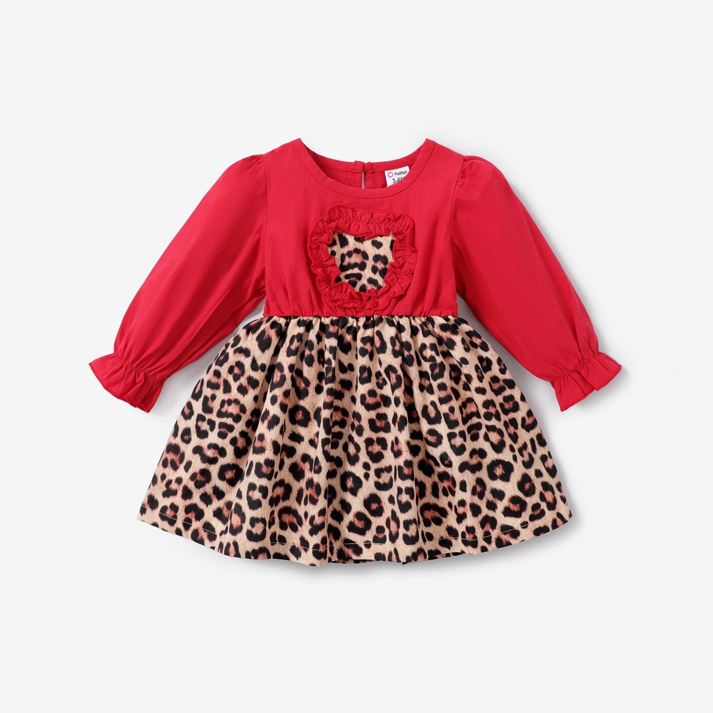 Baby Girl Sweet Animal Pattern Long Sleeve Dress Set