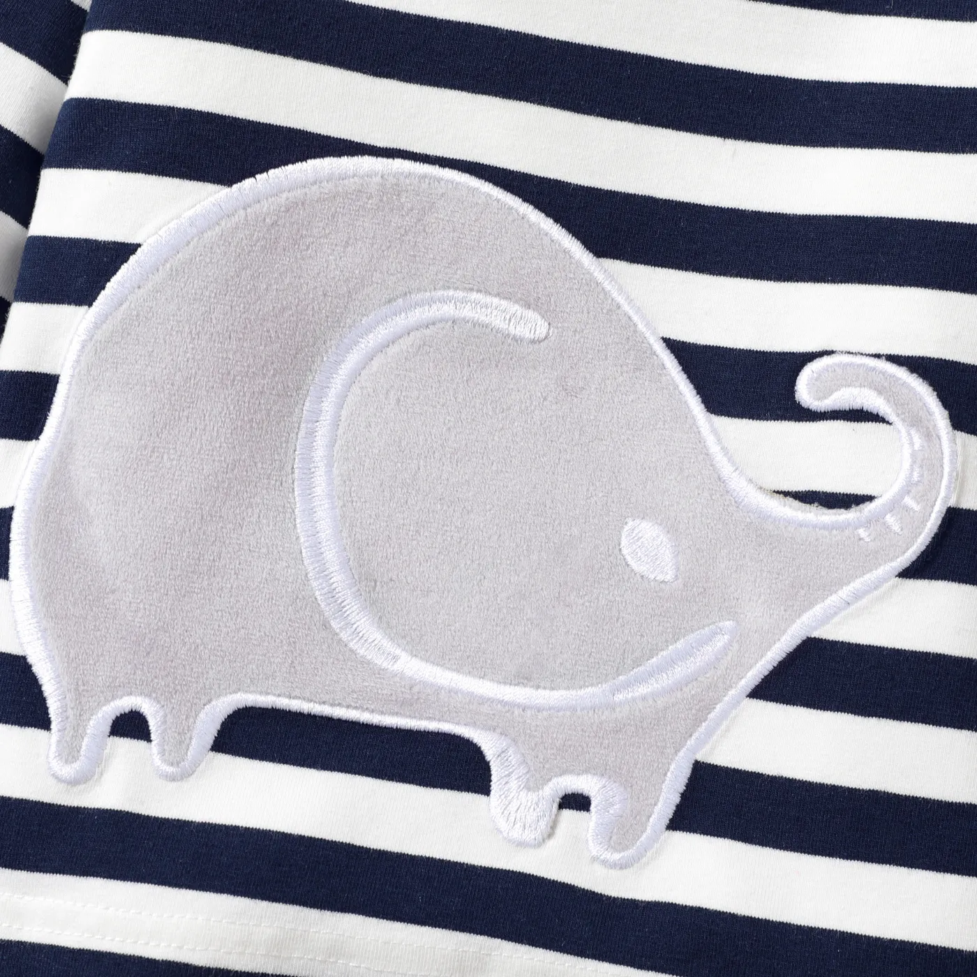2pcs Baby Boy Animal Pattern Long Sleeve Set Dark Blue image 4