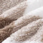 Khaki Plaid Fluffy Fleece Baby Lapel Long-sleeve Jumpsuit  image 5