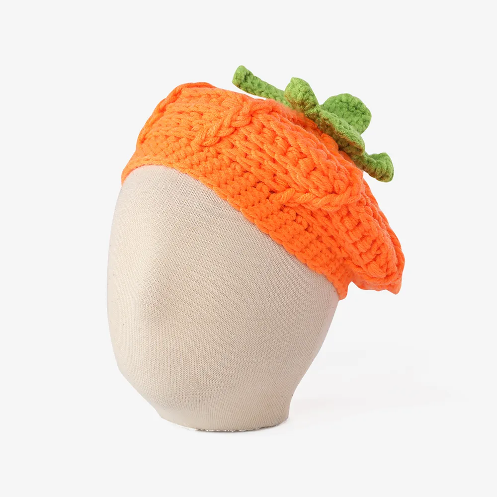Baby/toddler childlike Halloween Pumpkin Hand Knitted Hat  big image 4
