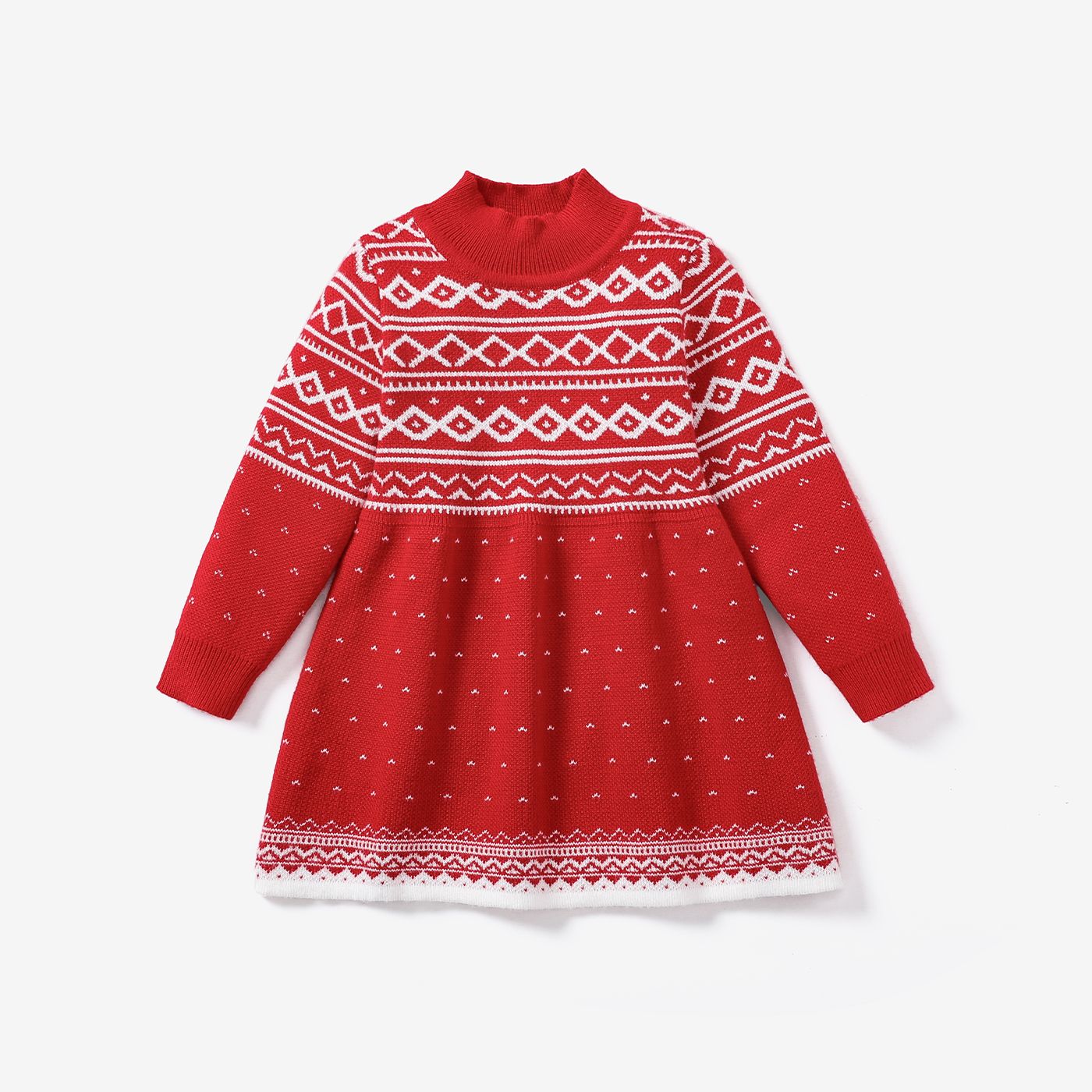Toddler Girl Sweet  Christmas Sweater Dress