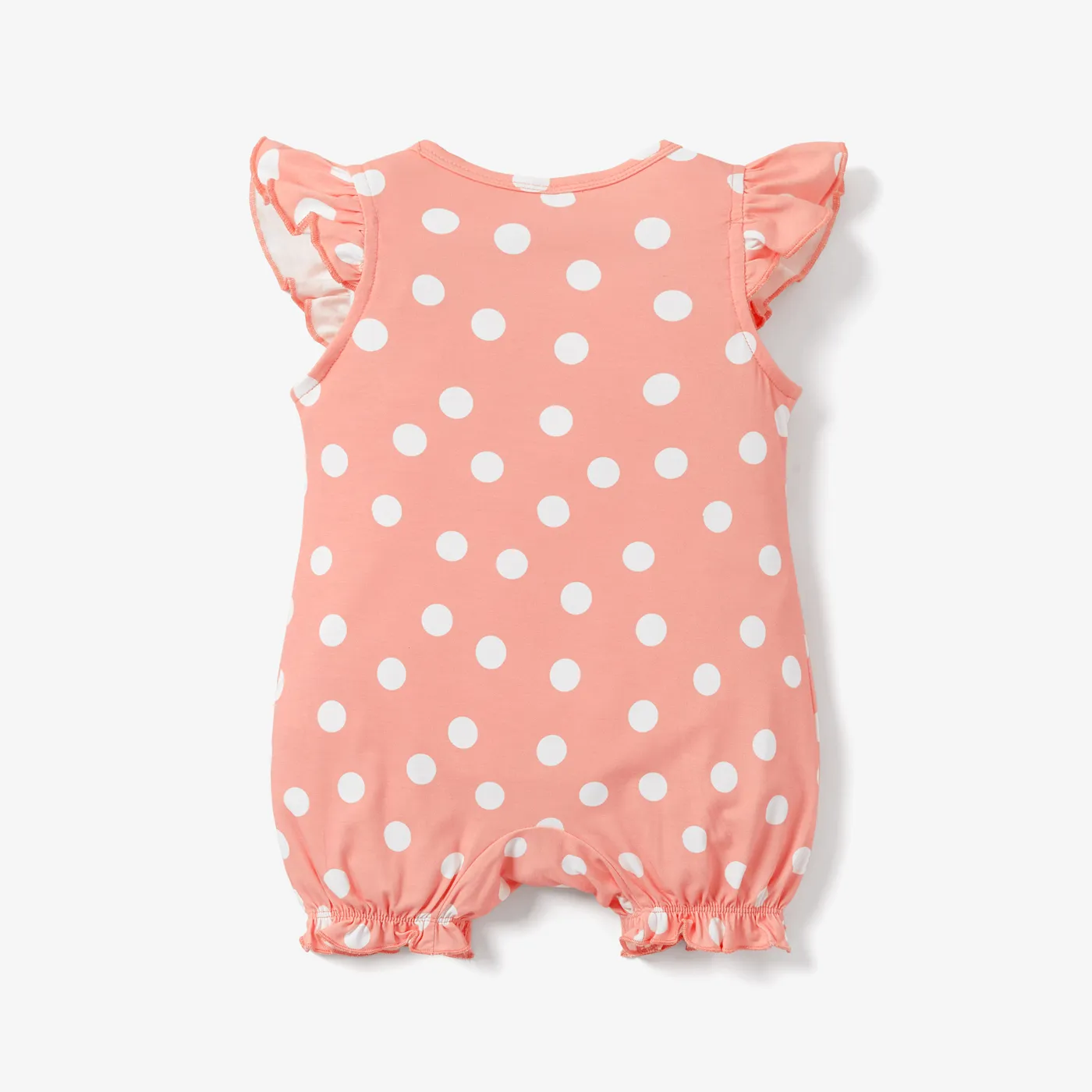 Naia™ Baby Girl Polka Dots or Butterfly Print Flutter-sleeve Romper Pink image 2