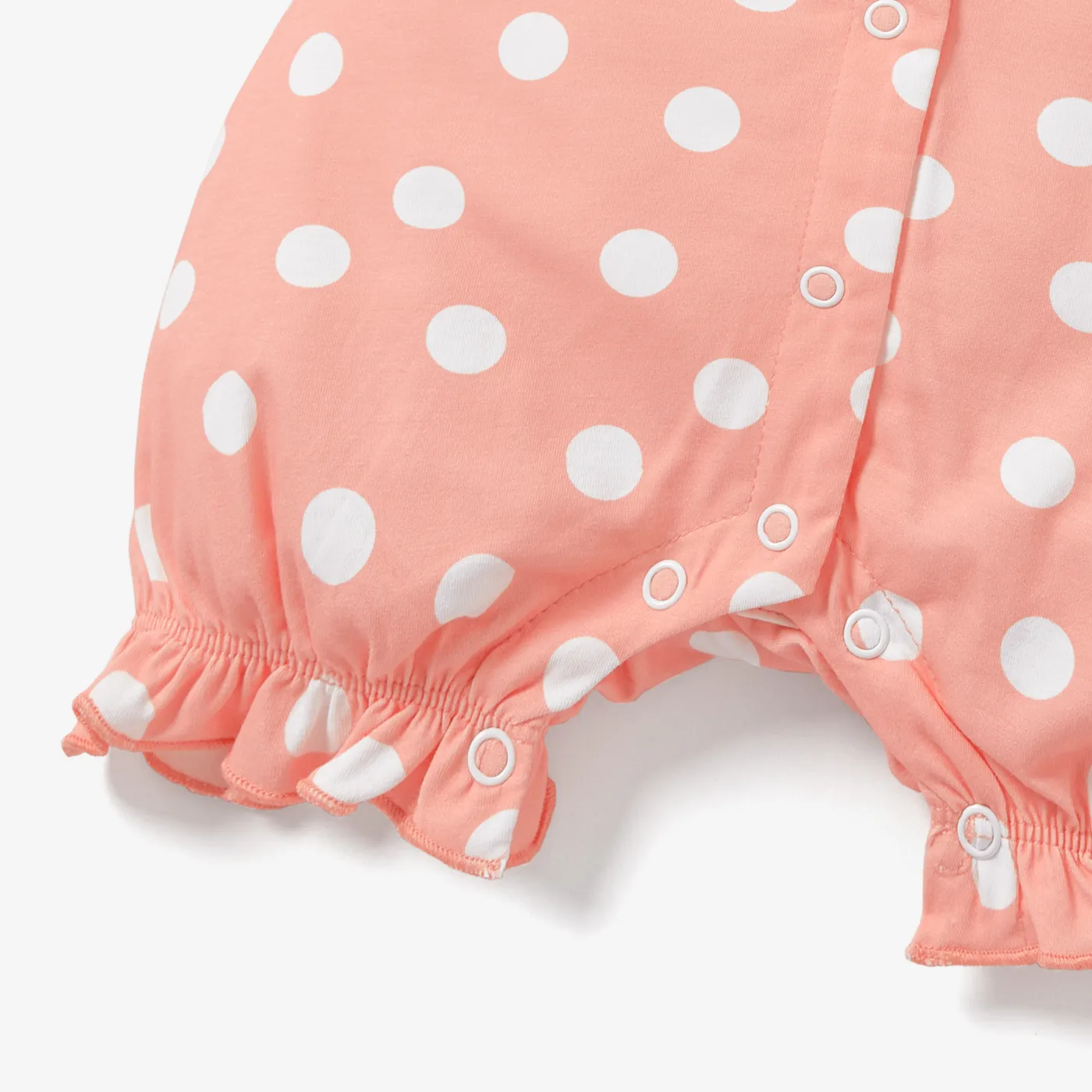 Naia™ Baby Girl Polka Dots or Butterfly Print Flutter-sleeve Romper Pink image 4