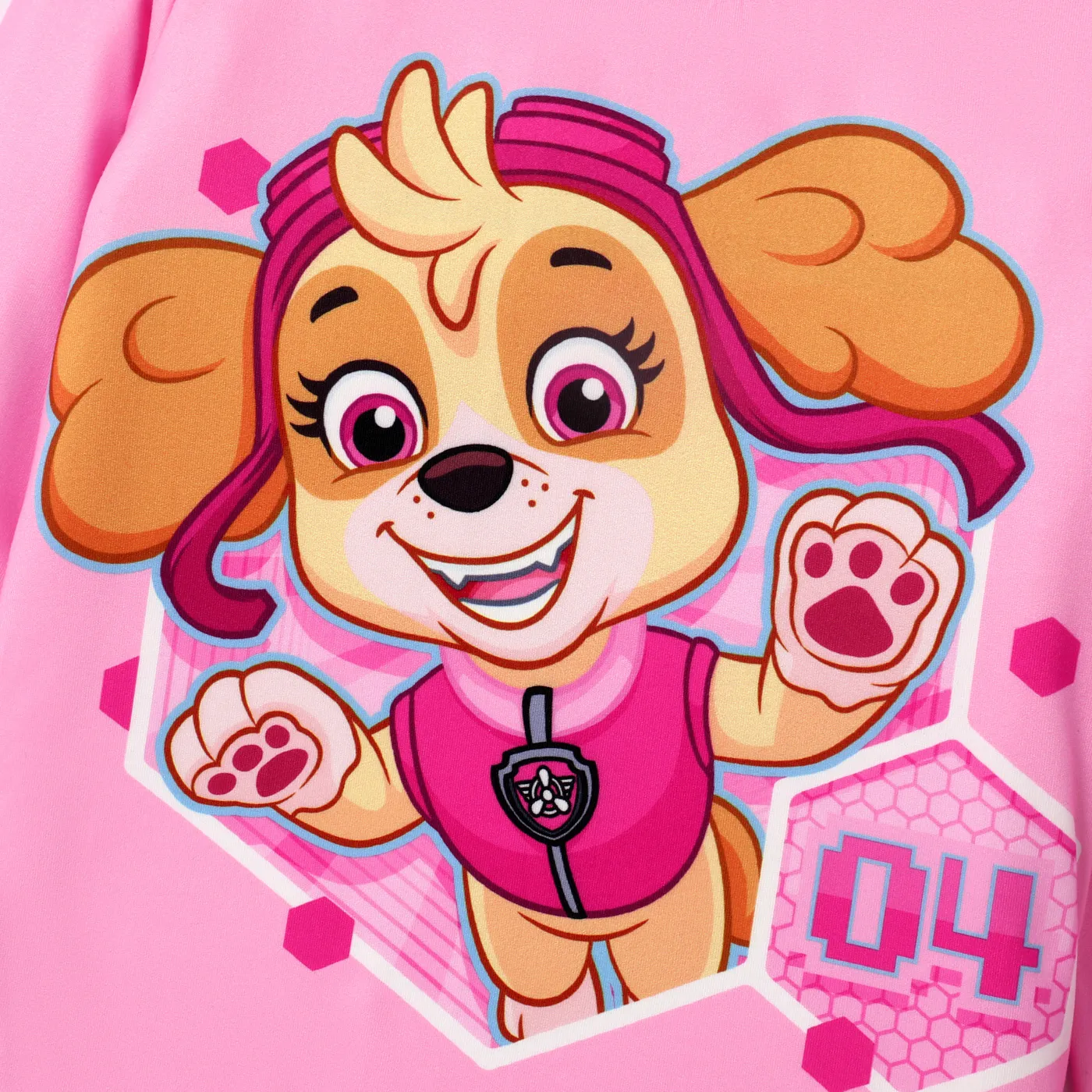 PAW Patrol Toddler Girl Character Print Long-sleeve Top and Mesh Splice Dress Set Pink image 4