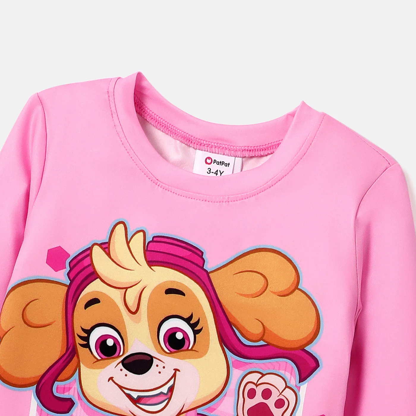 PAW Patrol Toddler Girl Character Print Long-sleeve Top and Mesh Splice Dress Set Pink image 2