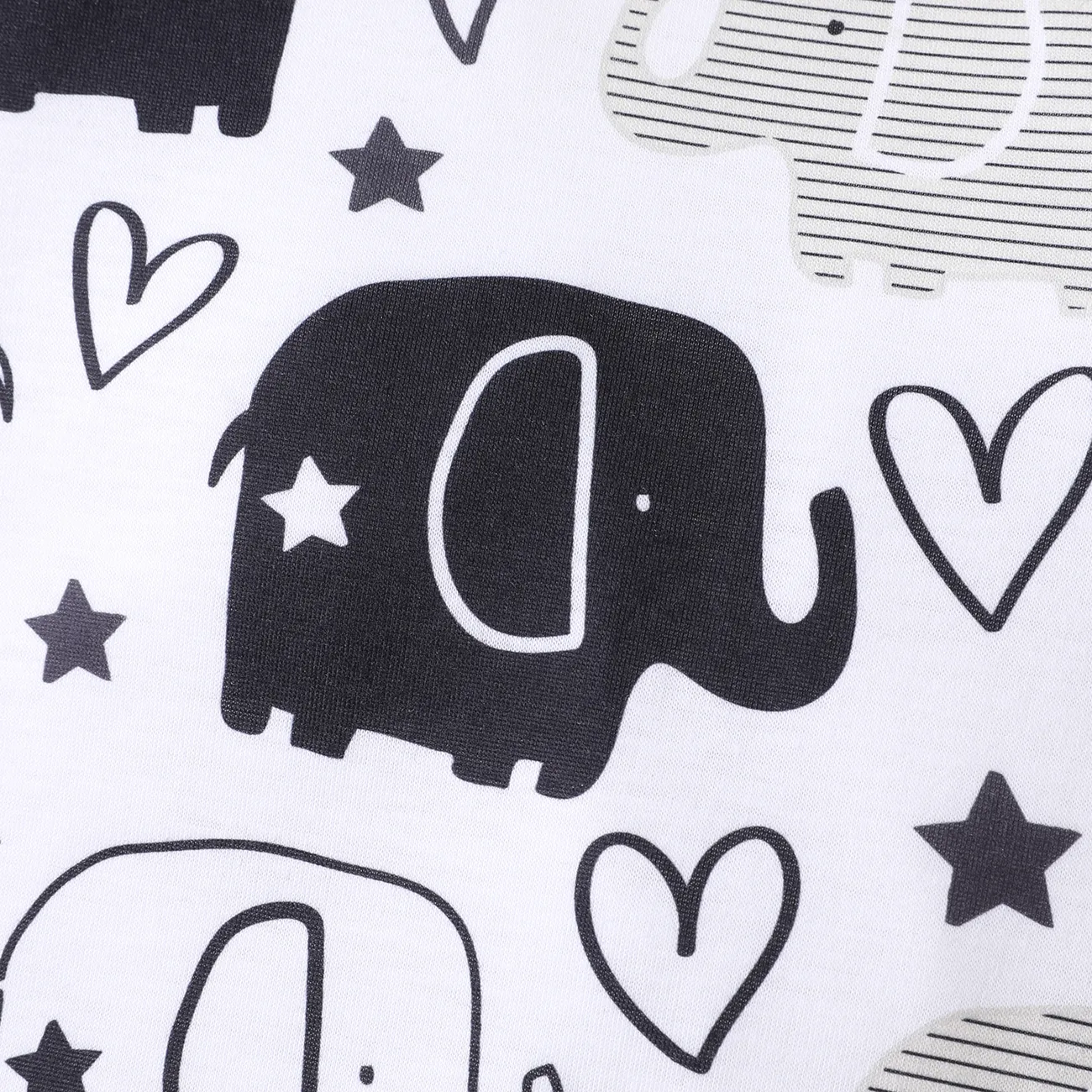 Baby Jungen Aufgesetzte Tasche Elefant Kindlich Langärmelig Baby-Overalls Farbblock big image 1
