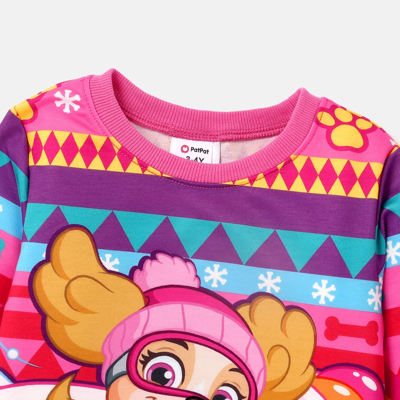 PAW Patrol Toddler Girl/Boy Character Print Long-sleeve Pullover Sweatshirt Pink big image 1