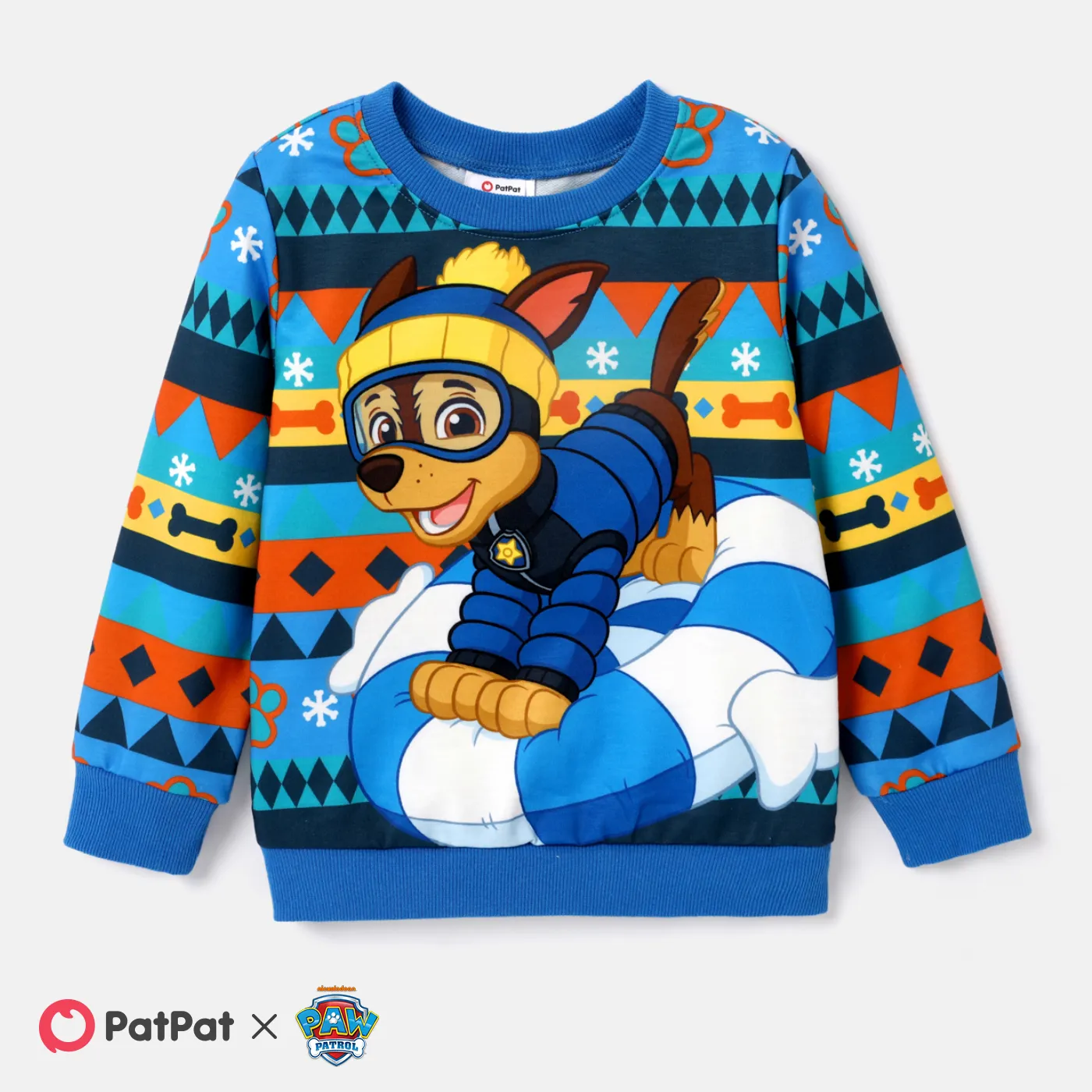 PAW Patrol Toddler Girl/Boy Character Print Long-sleeve Pullover Sweatshirt Blue big image 1