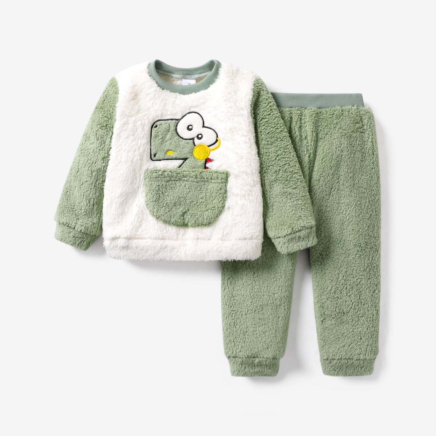 

2pcs Baby/Toddler Boy Childlike Animal Pattern Long Sleeve Set