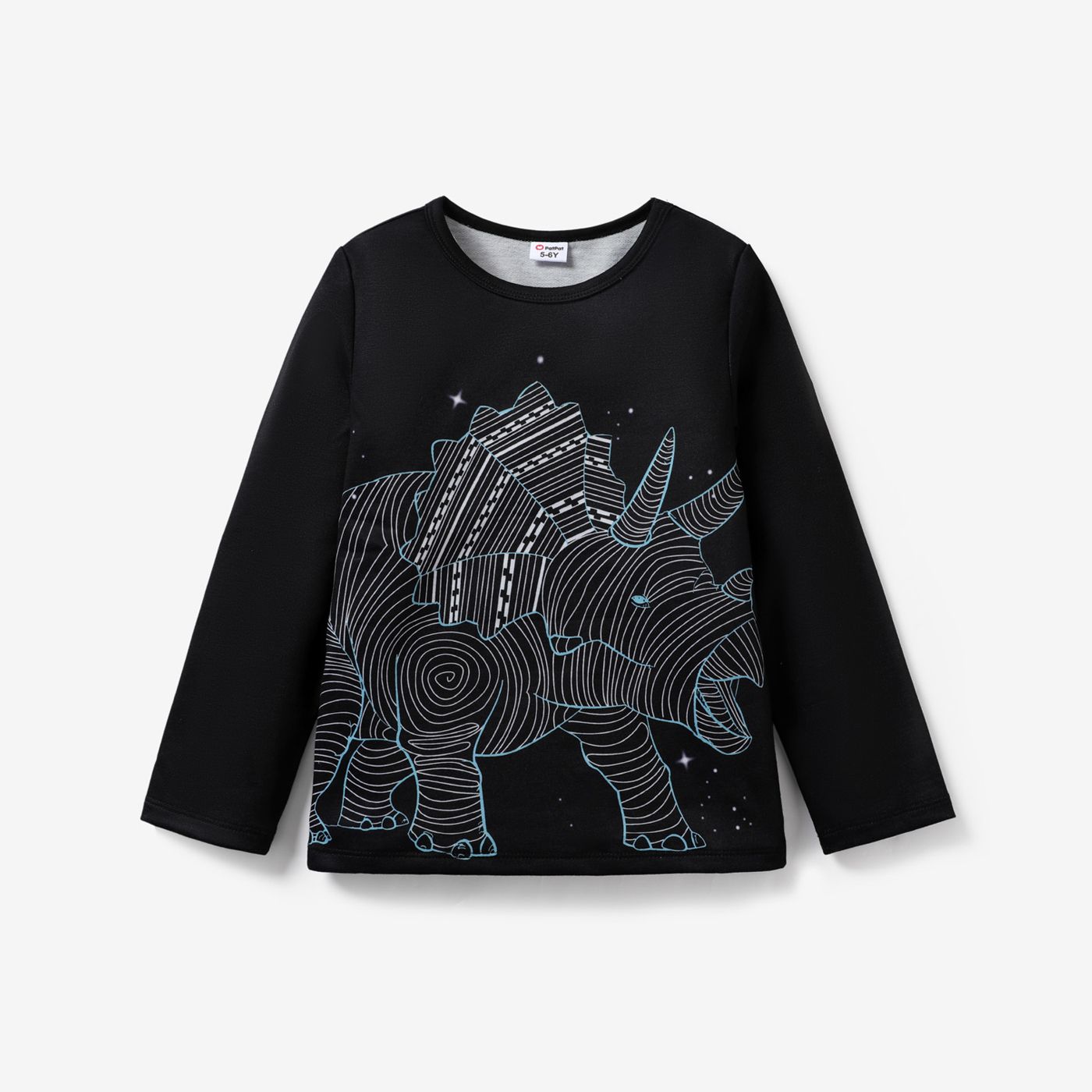 Kid Boy Childlike Animal Dinosaur Pattern Long Sleeve T-Shirt
