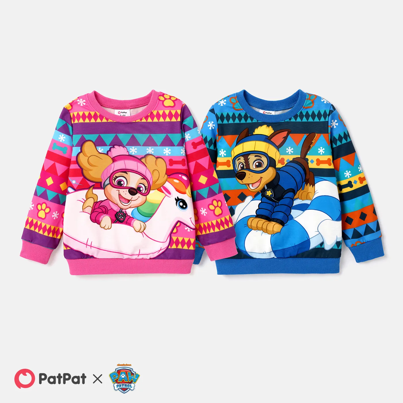 PAW Patrol Toddler Girl/Boy Character Print Long-sleeve Pullover Sweatshirt Blue image 6