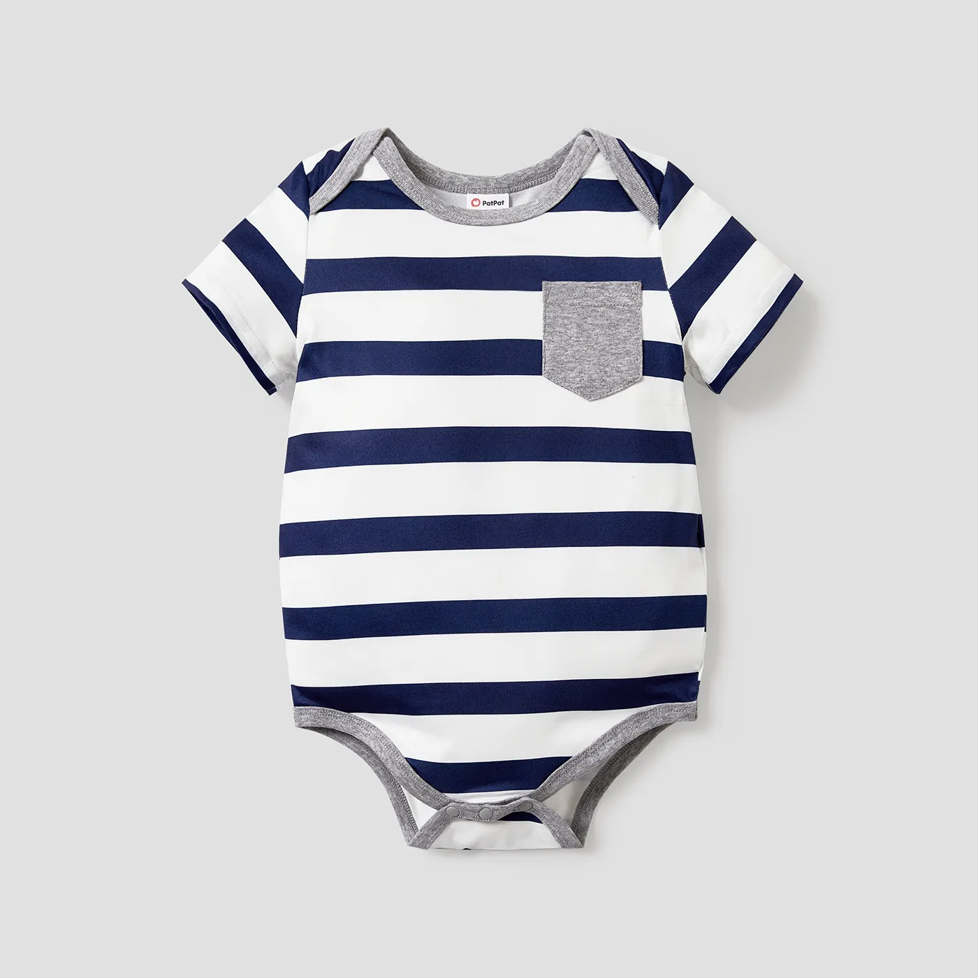 Baby Boy/Girl Stars/Striped Short-sleeve Romper